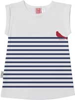 SOSOOKI I Heart SOSOOKI Roll Sleeve Tee Navy Stripe